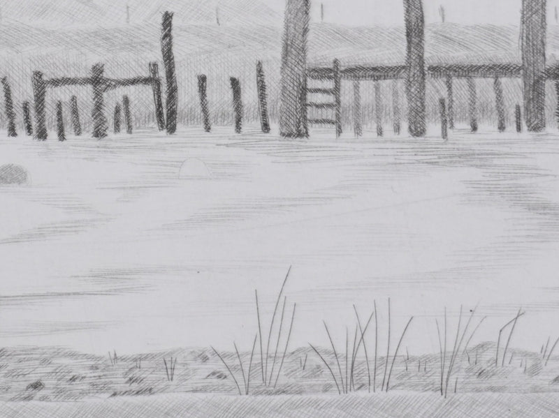 Camille COMBE : Hallig Hooge, Gravure originale signée