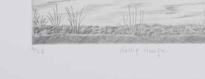 Camille COMBE : Hallig Hooge (noir), Gravure originale signée