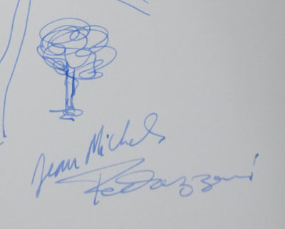 Jean-Michel PEDRAZZANI : L'arbre triangulaire, Autographe et dessin original signé