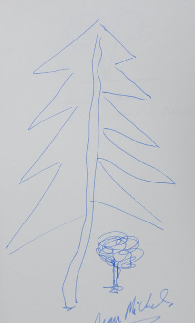 Jean-Michel PEDRAZZANI : L'arbre triangulaire, Autographe et dessin original signé