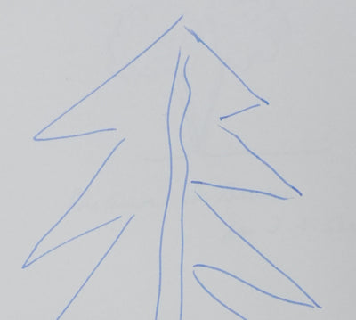 Jean-Michel PEDRAZZANI : L'arbre triangulaire, Autographe et dessin original signé