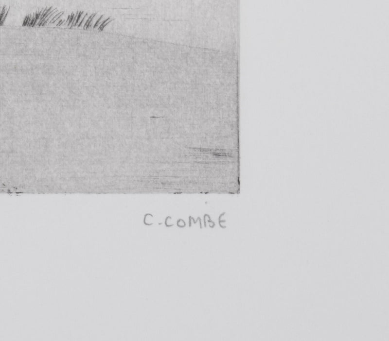 Camille COMBE : Sur une île de la frise du Nord, Gravure originale signée