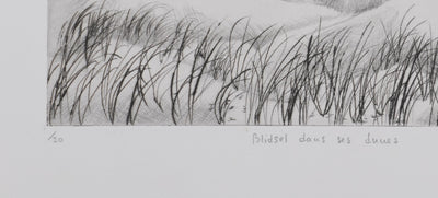 Camille COMBE : Blidsel dans ses dunes, Gravure originale signée