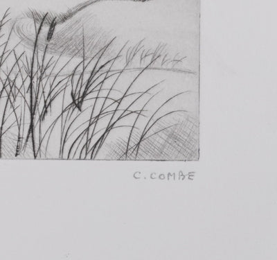 Camille COMBE : Blidsel dans ses dunes, Gravure originale signée