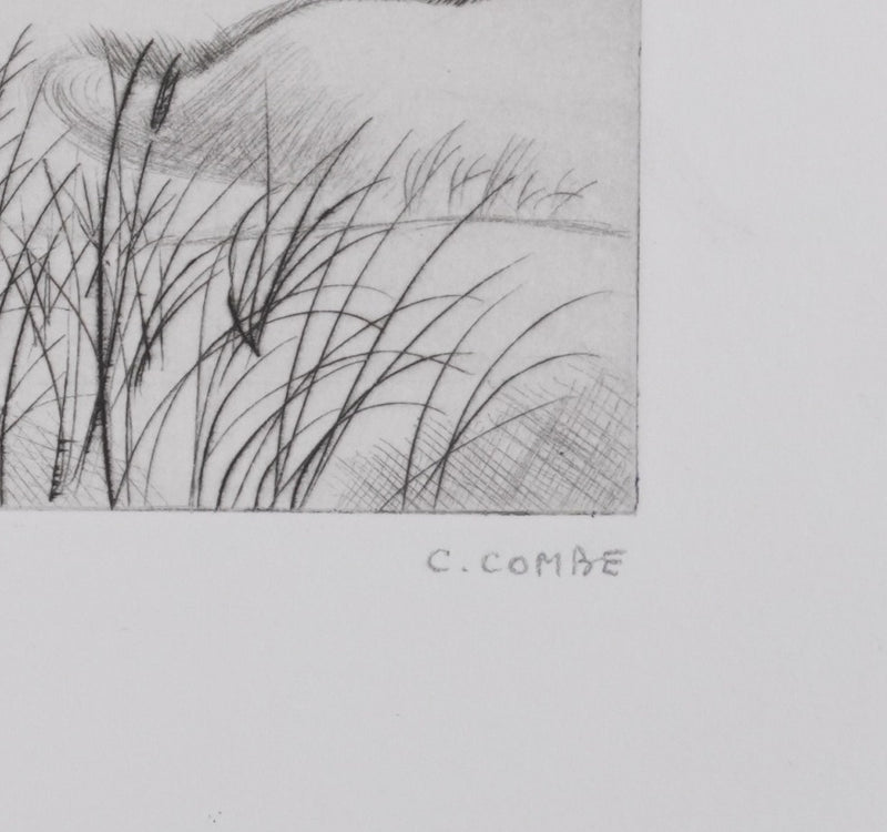 Camille COMBE : Blidsel dans ses dunes, Gravure originale signée