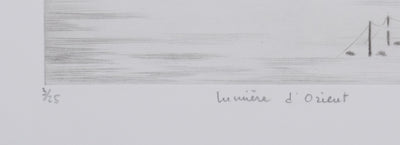 Camille COMBE : Lumière d'Orient, Gravure originale signée