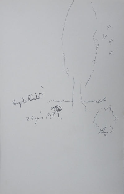 Autographe original de Angelo RINALDI (vue générale) - Crédit photo : Galerie Art.Paris