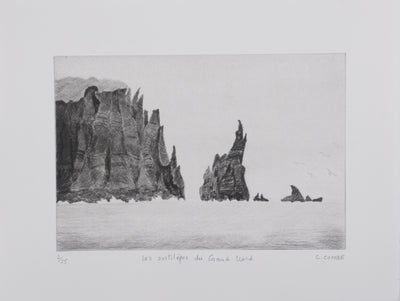Camille COMBE : Les sortilèges du Grand Nord, Gravure originale signée