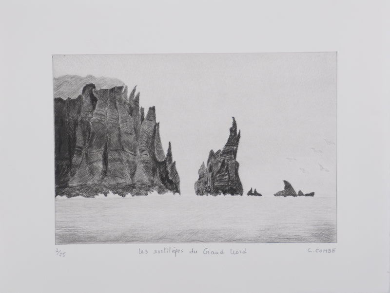 Camille COMBE : Les sortilèges du Grand Nord, Gravure originale signée