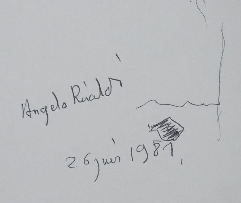 Autographe original de Angelo RINALDI (photo de détail 2) - Crédit photo : Galerie Art.Paris