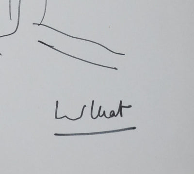 Jean-Philippe LECAT : L'arbre aux brindilles, Autographe et dessin original signé