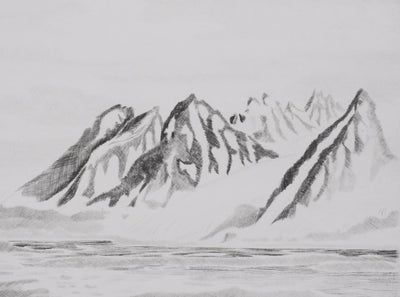 Camille COMBE : Ny-Alesund, Gravure originale signée