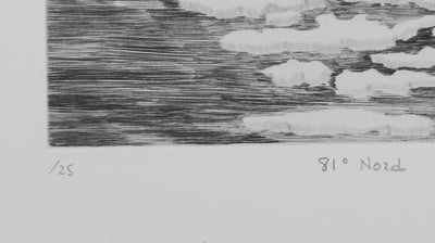 Camille COMBE : 81° Nord, Gravure originale signée