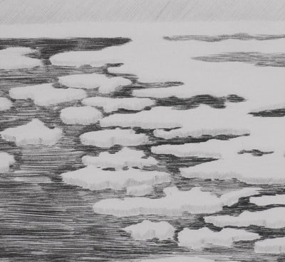 Camille COMBE : 81° Nord, Gravure originale signée