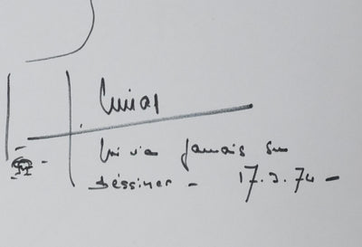 Jacques CHIRAC : L'arbre aux pommes du président, Autographe et dessin original signé