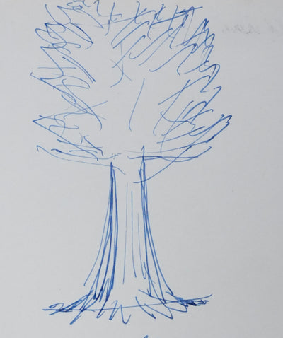 Michel DEBRE : L'arbre qui ne cache pas la forêt, Autographe et dessin original signé