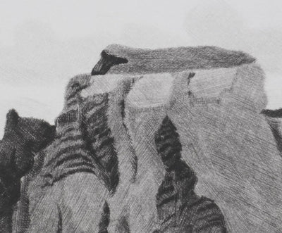 Camille COMBE : L'île à l'Ours, Gravure originale signée