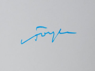 Jean FOYER : Le palmier bleu, Autographe et dessin original signé