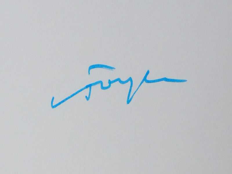 Jean FOYER : Le palmier bleu, Autographe et dessin original signé