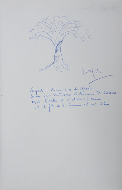 Georges GORSE : L'arbre de la liberté, Autographe et dessin original signé