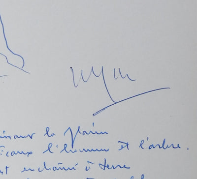 Georges GORSE : L'arbre de la liberté, Autographe et dessin original signé