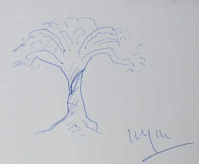 Georges GORSE : L'arbre de la liberté, Autographe et dessin original signé