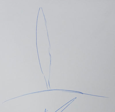 Joseph COMITI : L'arbre sans feuille, Autographe et dessin original signé