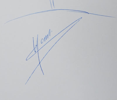 Joseph COMITI : L'arbre sans feuille, Autographe et dessin original signé