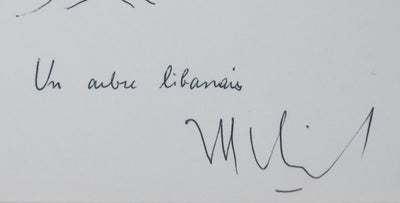 Jean-Pierre CHEVENEMENT : L'arbre libanais, Autographe et dessin original signé