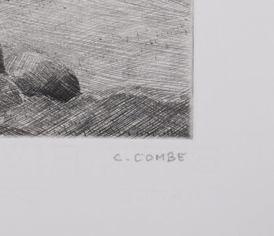 Camille COMBE : The standing Stones of Callanish, Gravure originale signée