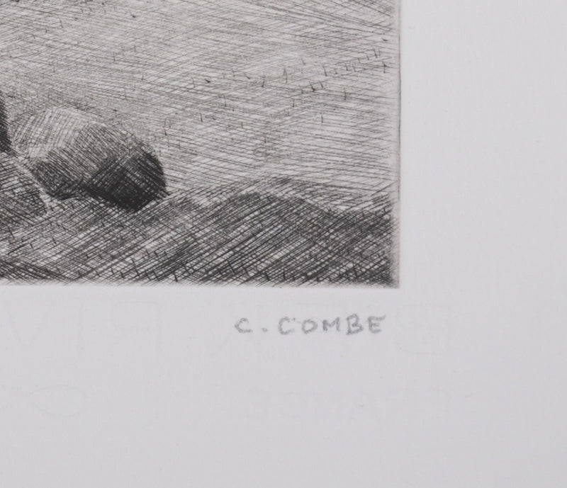 Camille COMBE : The standing Stones of Callanish, Gravure originale signée