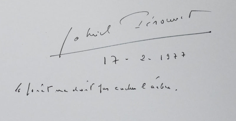 Gabriel PERONNET : Un arbre à chat, Autographe et dessin original signé