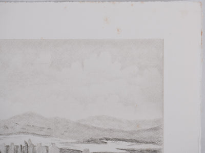 Camille COMBE : The standing Stones of Callanish, Gravure originale signée