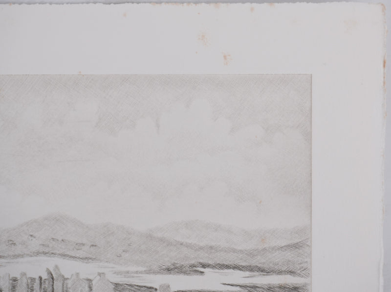 Camille COMBE : The standing Stones of Callanish, Gravure originale signée