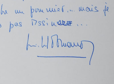 Michel D'ORNANO : Un arbre pommier, Autographe et dessin original signé