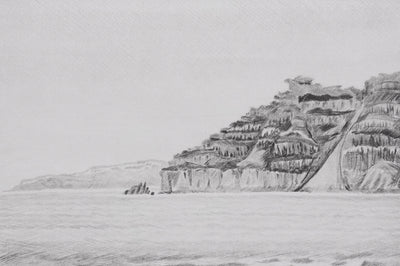 Camille COMBE : Au retour d'Akrotiri, Gravure originale signée