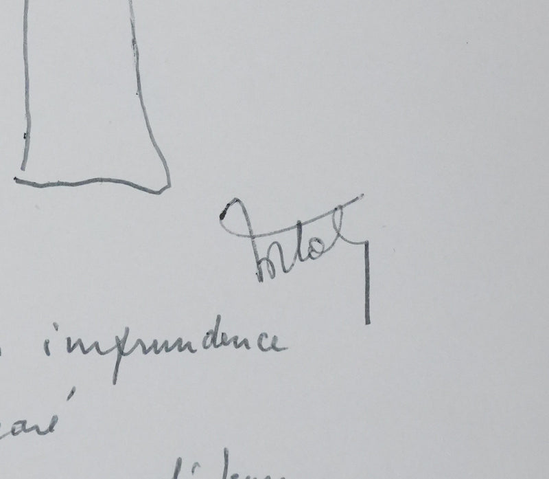 Autographe original de François Xavier ORTOLI (photo de détail 2) - Crédit photo : Galerie Art.Paris