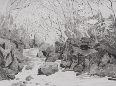 Camille COMBE : Glencoe , Gravure originale signée