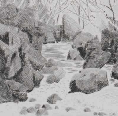 Camille COMBE : Glencoe , Gravure originale signée