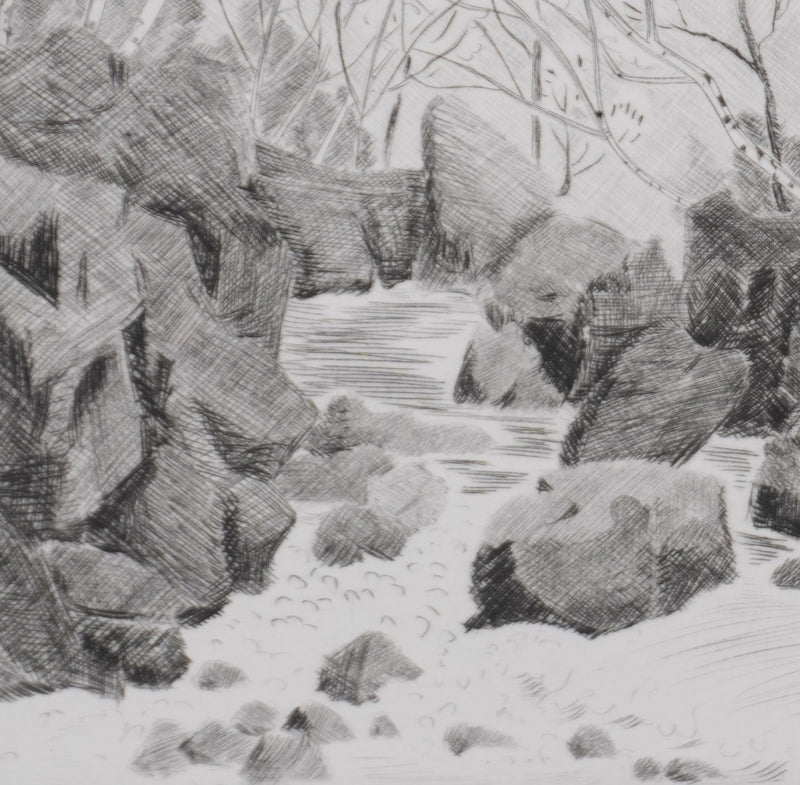 Camille COMBE : Glencoe , Gravure originale signée