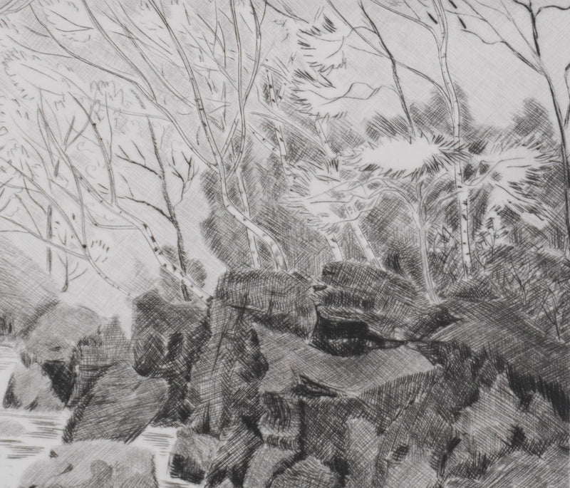 Camille COMBE : Glencoe , Gravure originale signée