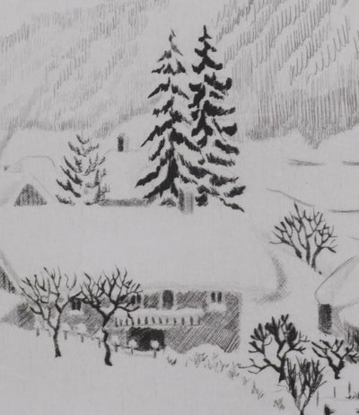 Camille COMBE : Sur le chemin d'Innsbruck, Gravure originale signée