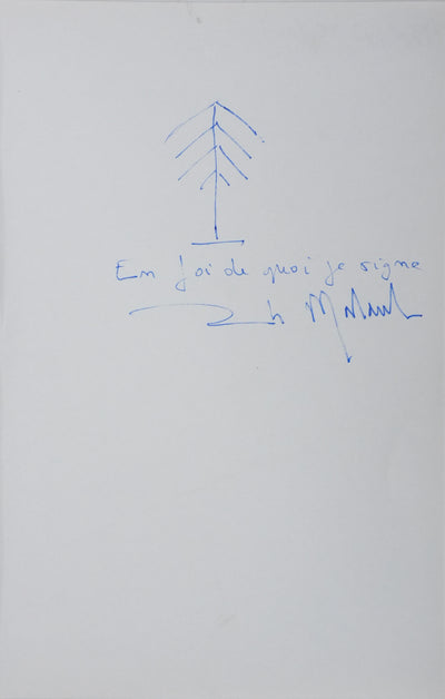 Autographe original de Philippe MALAUD (photo de détail 2) - Crédit photo : Galerie Art.Paris