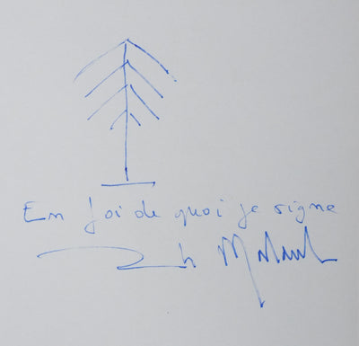 Autographe original de Philippe MALAUD (vue générale) - Crédit photo : Galerie Art.Paris