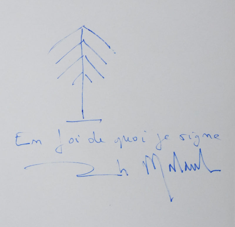 Autographe original de Philippe MALAUD (vue générale) - Crédit photo : Galerie Art.Paris