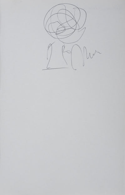Jacques MAZIOL : Arbre abstrait, Autographe et dessin original signé