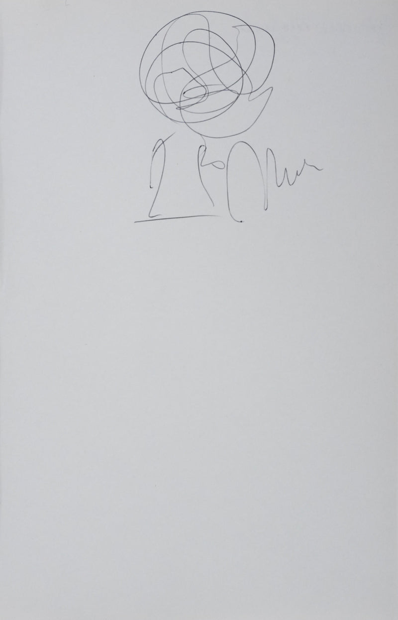 Jacques MAZIOL : Arbre abstrait, Autographe et dessin original signé
