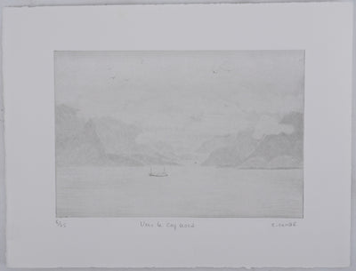 Camille COMBE : Vers le Cap Nord, Gravure originale signée