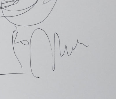 Jacques MAZIOL : Arbre abstrait, Autographe et dessin original signé