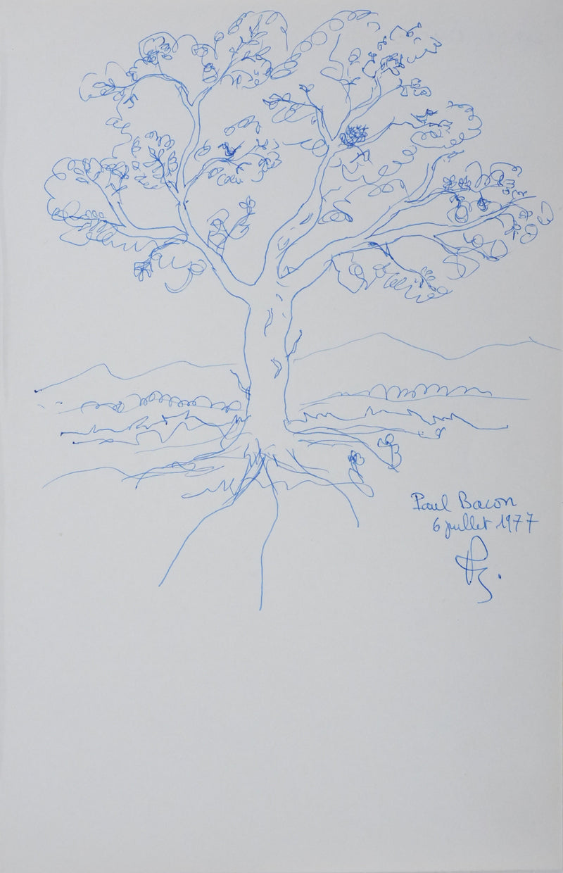 Autographe original de Paul BACON (vue générale) - Crédit photo : Galerie Art.Paris